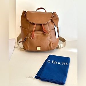 - SOLD - NWT - Dooney & Bourke Pebble Grain Large Murphy Backpack. Caramel